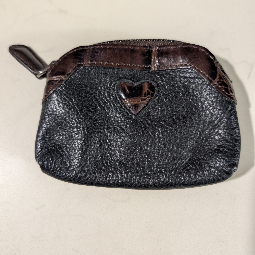 Brighton Black and Brown Leather Pouch